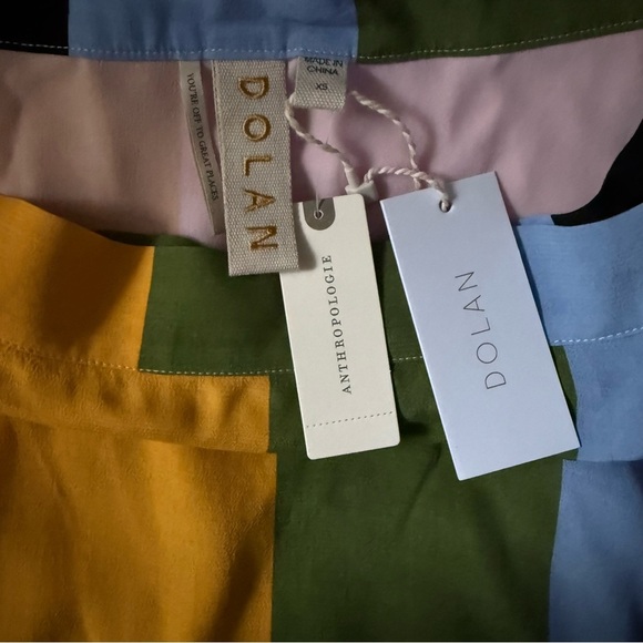 Anthropologie Dolan Mae Wrap Midi Skirt NWT – Colorblock Boho Chic XS - Picture 7 of 9